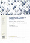 APROXIMACIONES SOBRE LA CONSTRUCCIÓN Y APROPIACIÓN DEL CONOCIMIENTO EN ARQUITECTURA APPROACHES ON THE CONSTRUCTION AND APPROPRIATION OF KNOWLEDGE IN ARCHITECTURE Cover Page