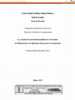 La cuestión de inconstitucionalidad en el Ecuador. El debate frente a la aplicación directa de la Constitución Cover Page