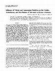 Research paper thumbnail of Influence of Nitrate and Ammonium Nutrition on the Uptake, Assimilation, and Distribution of Nutrients in Ricinus communis