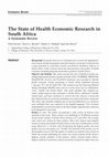 The State of Health Economic Research in South Africa Cover Page