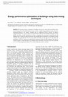 Energy performance optimization of buildings using data mining techniques Cover Page