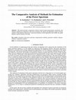 The comparative analysis of methods for estimation of the power spectrum Cover Page