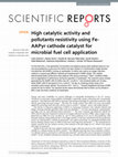 High catalytic activity and pollutants resistivity using Fe-AAPyr cathode catalyst for microbial fuel cell application Cover Page