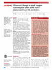 Observed change in peak oxygen consumption after aortic valve replacement and its predictors Cover Page