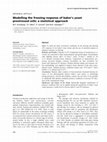 Modelling the freezing response of baker’s yeast prestressed cells: a statistical approach Cover Page