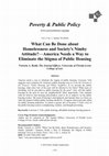 What Can Be Done about Homelessness and Society's Nimby Attitude?—America Needs a Way to Eliminate the Stigma of Public Housing Cover Page