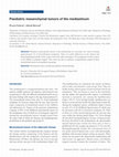 Paediatric mesenchymal tumors of the mediastinum Cover Page