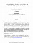 An Empirical Analysis of Fund Regulation and Scope of Distribution of European Investment Funds Cover Page