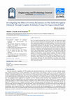 Investigating The Effect of Various Parameters on The Yield of Graphene Obtained Through Graphite Exfoliation Using CO2 Supercritical Fluid Cover Page