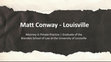 Matt Conway - A Multiskilled Mastermind - Louisville, Kentucky Cover Page