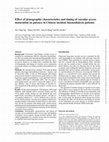 Effect of demographic characteristics and timing of vascular access maturation on patency in Chinese incident haemodialysis patients Cover Page