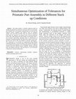 Simultaneous Optimization of Tolerances for Prismatic Part Assembly in Different Stack up Conditions Cover Page