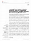Teaching NICO How to Grasp: An Empirical Study on Crossmodal Social Interaction as a Key Factor for Robots Learning From Humans Cover Page