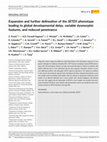 Expansion and further delineation of the SETD5 phenotype leading to global developmental delay, variable dysmorphic features, and reduced penetrance Cover Page