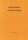 Hrvatske pucke mise Cover Page