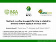 Nutrient recycling in organic farming is related to diversity in farm types at the local level Cover Page