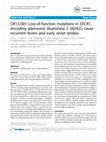 OR13-001 Loss-of-function mutations in CECR1, encoding adenosine deaminase 2 (ADA2), cause recurrent fevers and early onset strokes Cover Page