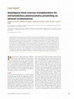 Autologous Bone Marrow Transplanation for Extramedullary Plasmacytoma Presenting as Adrenal Incidentaloma Cover Page