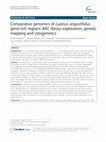 Comparative genomics of Lupinus angustifolius gene-rich regions: BAC library exploration, genetic mapping and cytogenetics Cover Page