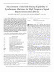 Measurement of the Self-Sensing Capability of Synchronous Machines for High Frequency Signal Injection Sensorless Drives Cover Page