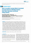 Research paper thumbnail of RALO: Accessible Learning Objects Assessment Ecosystem Based on Metadata Analysis, Inter-Rater Agreement, and Borda Voting Schemes