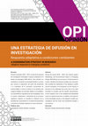 Una Estrategia De Difusión en Investigación Cover Page