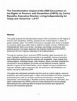 The Transformative Impact of the 2006 Convention on the Rights of Persons with Disabilities (CRPD), by Carlos Ramalho, Executive Director, Living Independently for Today and Tomorrow -LIFTT Cover Page