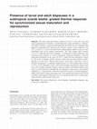 Research paper thumbnail of Presence of larval and adult diapauses in a subtropical scarab beetle: graded thermal response for synchronized sexual maturation and reproduction