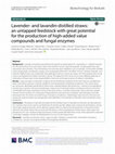 Lavender- and lavandin-distilled straws: an untapped feedstock with great potential for the production of high-added value compounds and fungal enzymes Cover Page