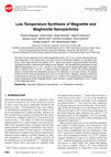 Low Temperature Synthesis of Magnetite and Maghemite Nanoparticles Cover Page