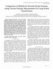 Comparison of Multilevel Wavelet Packet Entropy using Various Entropy Measurement for Lung Sound Classification Cover Page