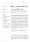 A triplex crystal digital PCR for the detection of genotypes I and II African swine fever virus Cover Page