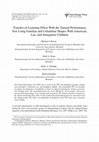 Transfer-of-Learning Effect With the Tactual Performance Test Using Familiar and Unfamiliar Shapes With American, Lao, and Senegalese Children Cover Page