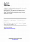 Pedagogical Requirements for Mobile Learning: A Review on MOBIlearn Task Model Cover Page