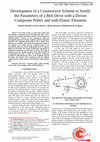 Research paper thumbnail of Development of a Constructive Scheme to Justify the Parameters of a Belt Drive with a Driven Composite Pulley and with Elastic Elements