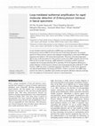 Loop-mediated isothermal amplification for rapid molecular detection of Enterocytozoon bieneusi in faecal specimens Cover Page