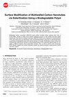 Research paper thumbnail of Surface Modification of Multiwalled Carbon Nanotubes by Poly(2‐vinylpyridine): Dispersion, Selective Deposition, and Decoration of the Nanotubes