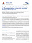 Long Pentraxin 3 as a Predictive Marker of Mortality in Severe Septic Patients Who Received Successful Early Goal-Directed Therapy Cover Page