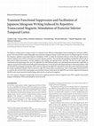 Transient Functional Suppression and Facilitation of Japanese Ideogram Writing Induced by Repetitive Transcranial Magnetic Stimulation of Posterior Inferior Temporal Cortex Cover Page