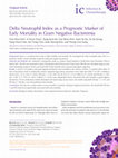 Delta neutrophil index as a prognostic marker of early mortality in gram negative bacteremia Cover Page