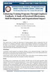 Enhancing Training Programs Through Employee Feedback: A Study of Perceived Effectiveness, Skill Development, and Organizational Impact Author : 1 Cover Page