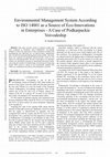 Environmental Management System According to ISO 14001 as a Source of Eco-Innovations in Enterprises - A Case of Podkarpackie Voivodeship Cover Page