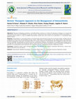 Research paper thumbnail of Review: Therapetic Approach in the Management of Osteoarthritis