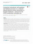 Comparing motivational, self-regulatory and habitual processes in a computer-tailored physical activity intervention in hospital employees - protocol for the PATHS randomised controlled trial Cover Page