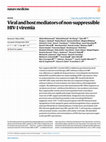 Viral and Host Mediators of Non-Suppressible HIV-1 Viremia Cover Page