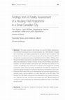 Research paper thumbnail of Findings from A Fidelity Assessment of a Housing First Programme in a Small Canadian City