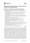 Research paper thumbnail of Determinants of Implementation of a Clinical Practice Guideline for Homeless Health