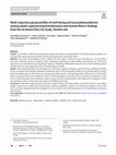 Research paper thumbnail of Multi-trajectory group profiles of well-being and associated predictors among adults experiencing homelessness and mental illness: findings from the At Home/Chez Soi study, Toronto site