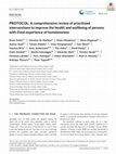 Research paper thumbnail of PROTOCOL: A comprehensive review of prioritized interventions to improve the health and wellbeing of persons with lived experience of homelessness