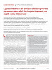 Research paper thumbnail of Lignes directrices de pratique clinique pour les personnes sans-abri, logées précairement, ou ayant connu l’itinérance